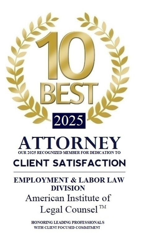 2025 Labor Law Attorney American Institute Badge